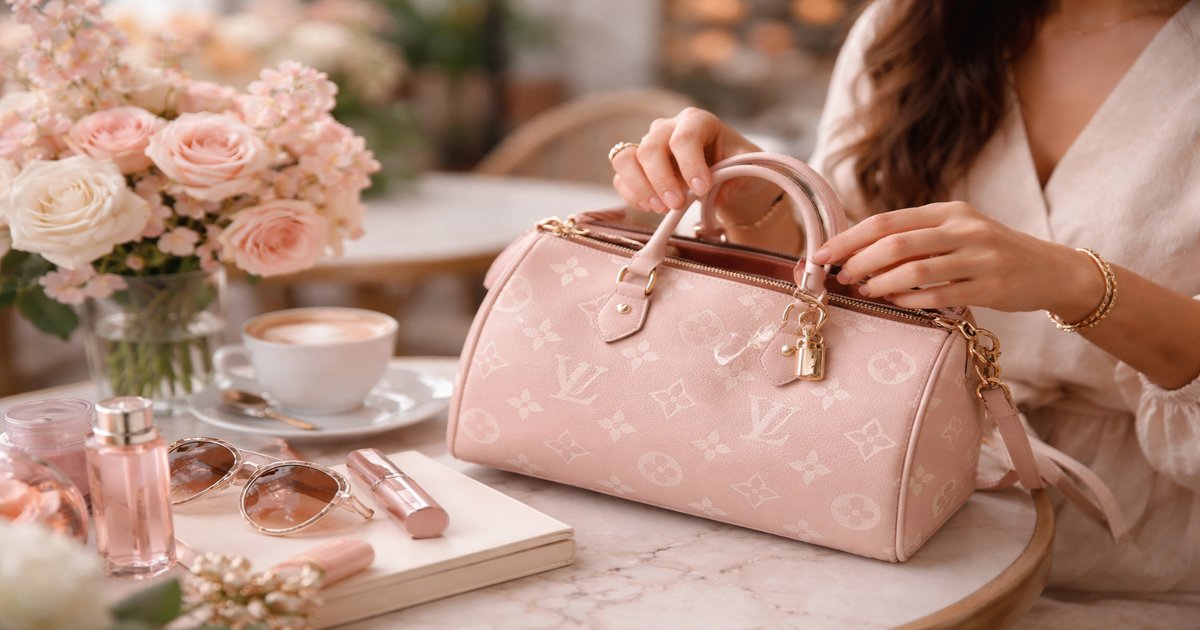 louis vuitton handbag in use